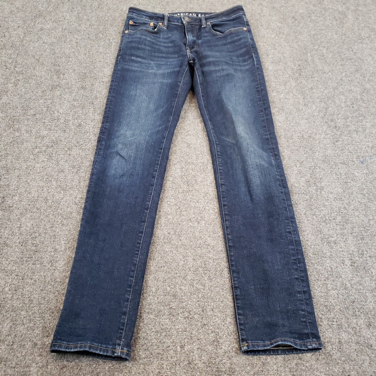 American Eagle Jeans Mens 30x34 Blue Denim Slim Straight Stretch Casual