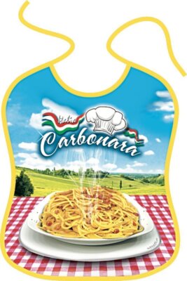 Erwachsenen-Lätzchen Spaghetti Carbonara - Party-Spass Gaudi Latz Geschenk