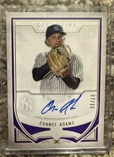 2019 Topps Definitive Baseball Chance Adams Rookie Auto #7/10 Yankees