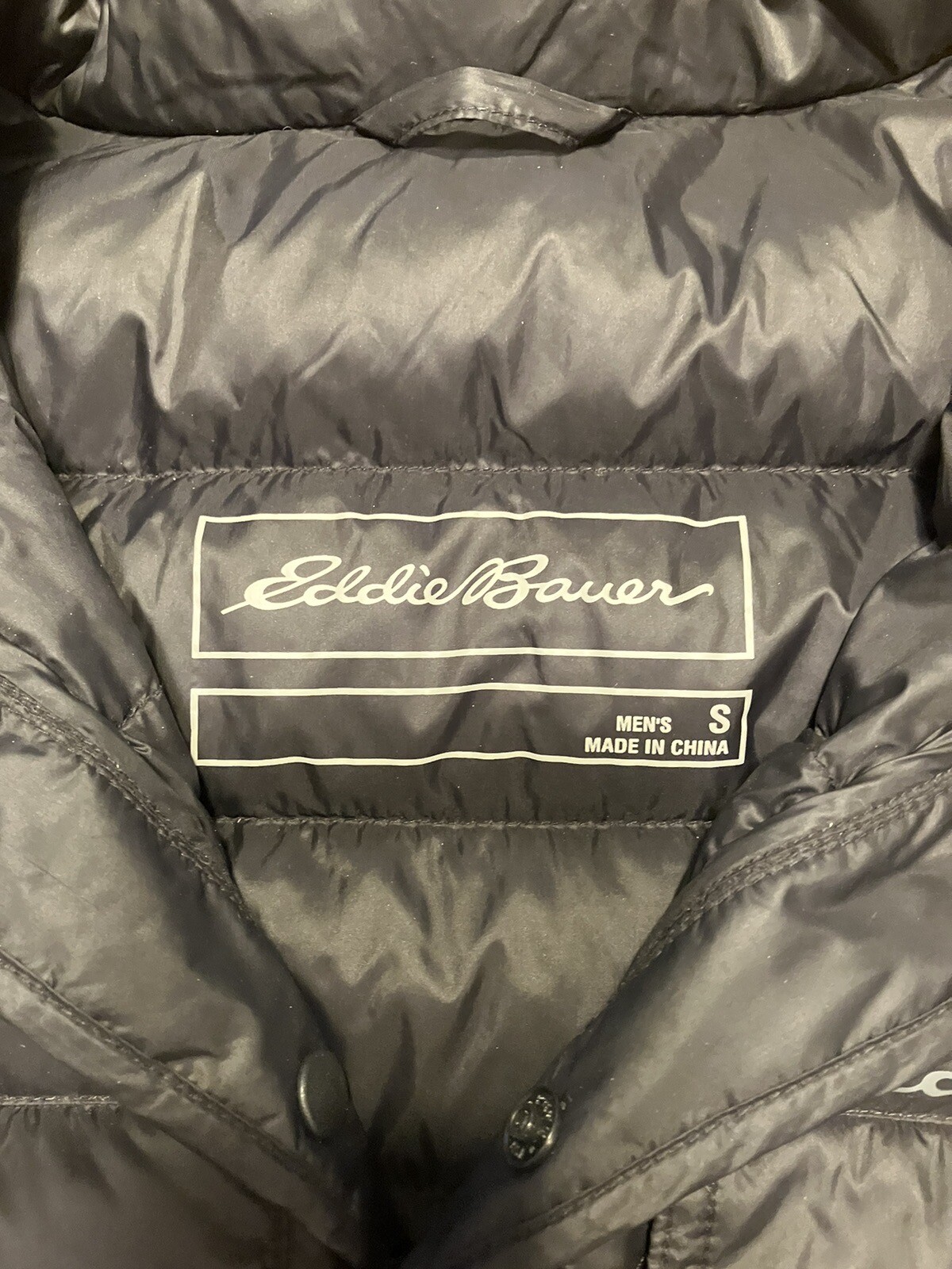 Eddie Bauer Men’s Stratuslite Down Snap Mock Insulated Jacket Size