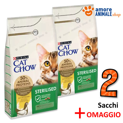 2 Säcke - Purina Cat Chow   Adult, Sterilisiert Huhn - 10 KG - Für Katze, Katzen