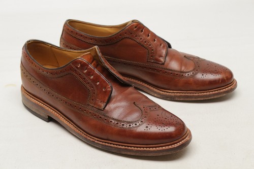 Florsheim Kenmoor II Wingtip Oxford Shoes Mens 11 D Cognac Leather 11876-221 - 第 1/14 張圖片