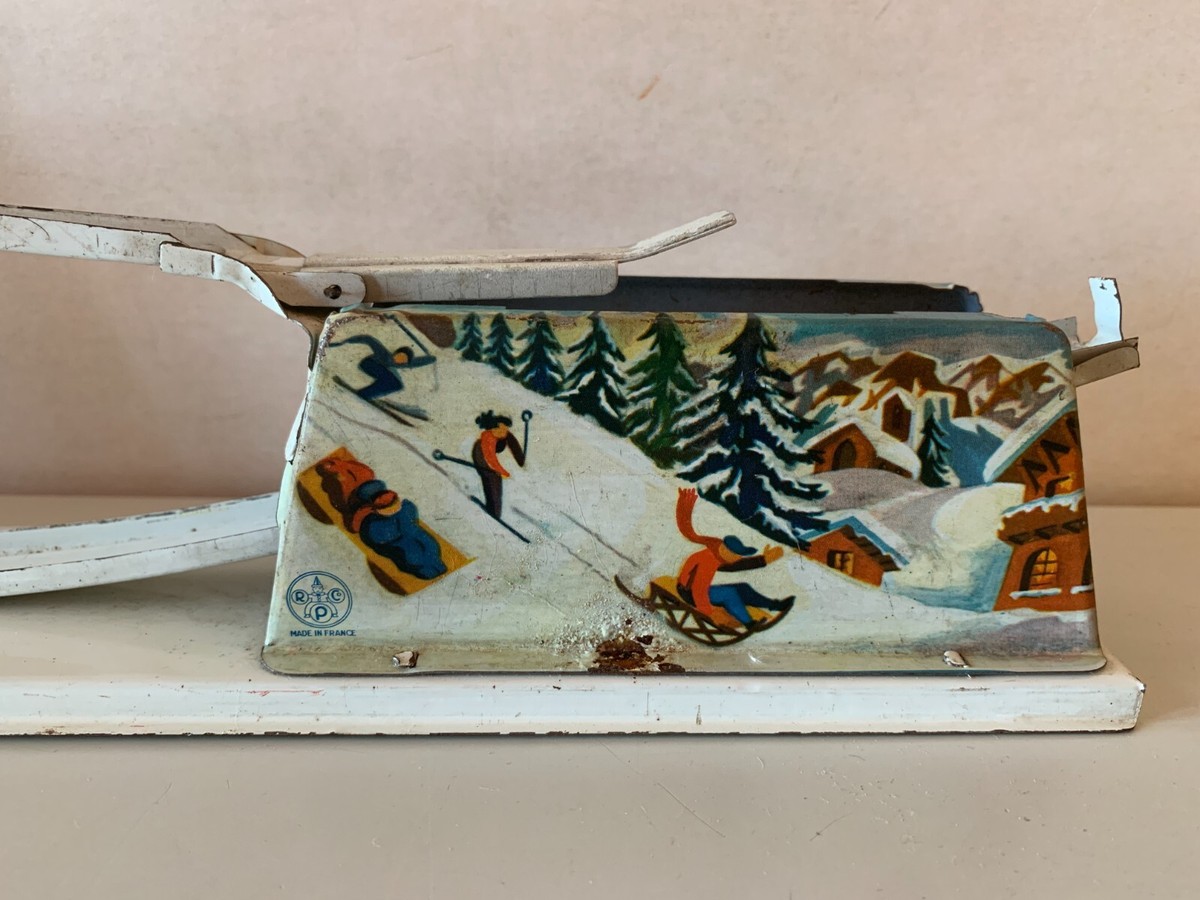 Ancien Jouet En Tôle RCP - Luge Miniature - France - Années 1950