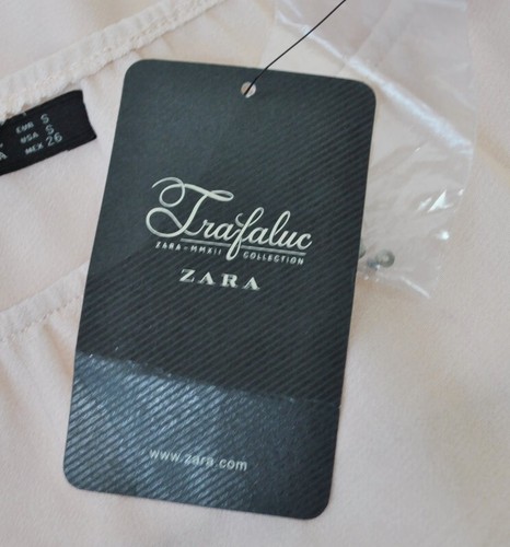 New Zara Trafaluc Pink Sequins & Beads Embellished One Shoulder Blouson Dress S - Picture 9 of 14