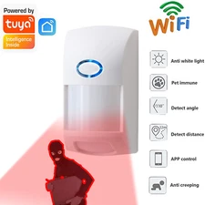 WiFi Motion Sensor Alarm Smart PIR Motion Detector Alert w/Tuya App Home Securit