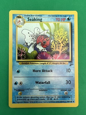 Seaking - 60/130 - Base2 Set - Pokemon Card - Unlimited Edition - NM | eBay