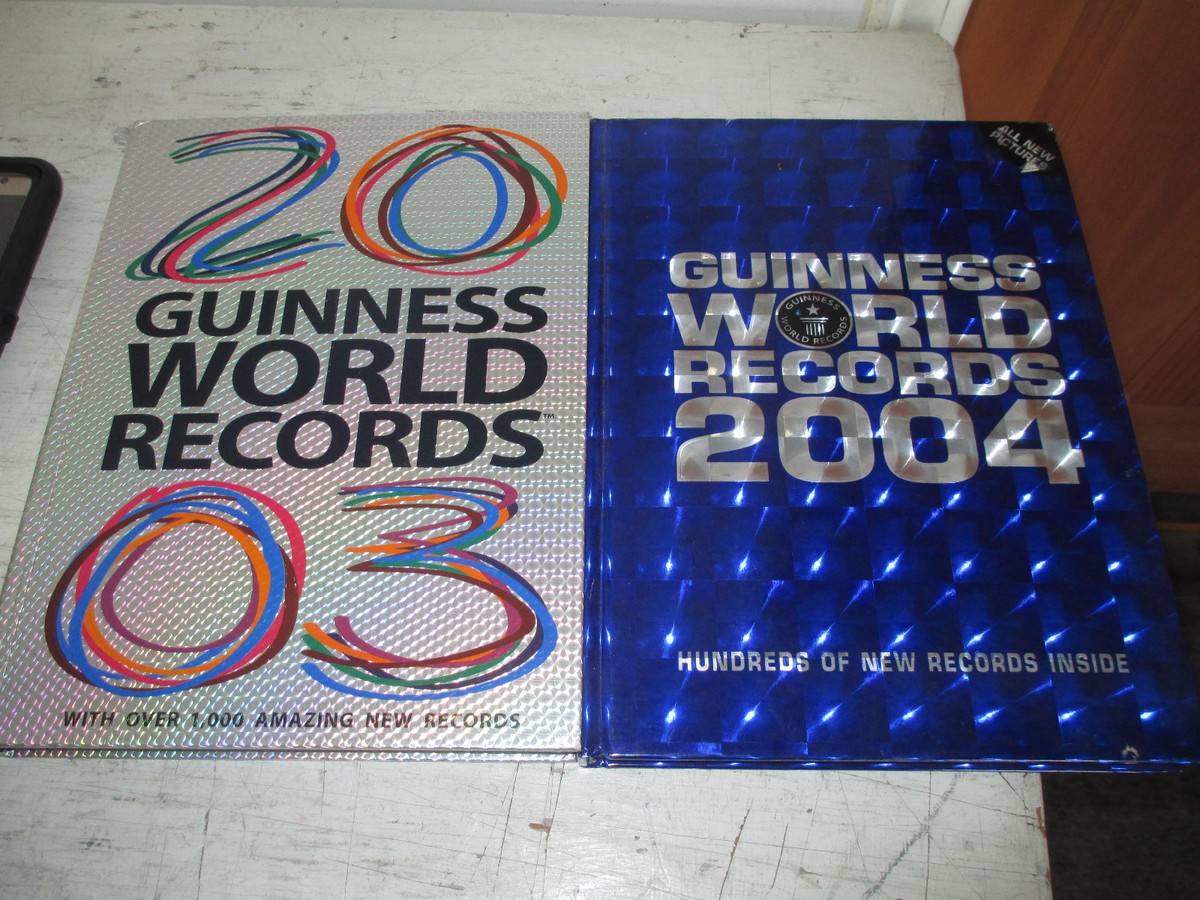 Lot of 2 Guinness World Records, 2003 & 2004, Hardcover | eBay