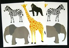 Mrs Grossman Two 6x6 inch 'Wild Animals' Sticker Sheets (c-1998) *Ships Free*