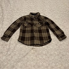 Eddie Bauer Boys Cozy Button Up Sherpa Lined Fleece Jacket Size 4/5