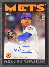 2021 Topps Series 2 Marcus Stroman 1986 Topps Black Autograph /199 Mets
