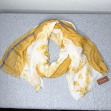 Sciarpa Loro Piana Stola Sogno Fiori Zafferano Floreale Giallo Grigio Cashmere Seta
