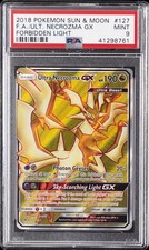 2018 POKEMON SUN & MOON FORBIDDEN LIGHT #127 FULL ART/ULTRA NECROZMA GX PSA 9 on eBay