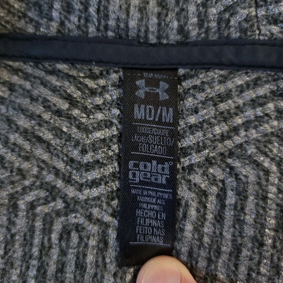 Chaqueta con Capucha Under Armour Para Mujer’s M Gris Con Capucha Coldgear Cremallera Completa Manga Larga Foto 3 de 4