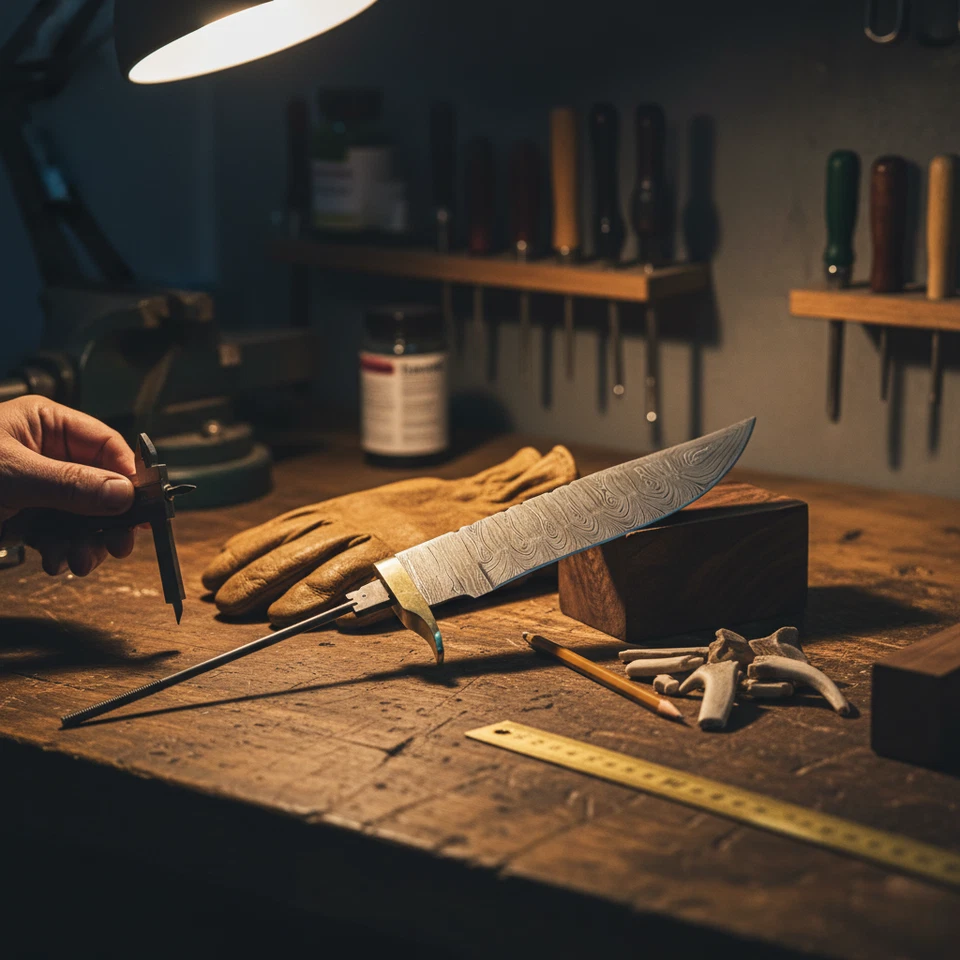 Hand Forged Damascus Bowie Blank Blade High Carbon Steel Hunting Knife Making - Image 3 of 4