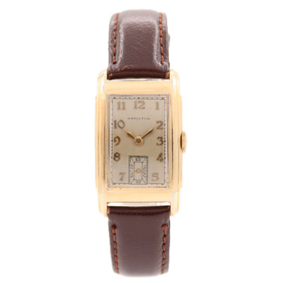 Vintage 22mm 1939 Hamilton Rectangular Unisex Mechanical Wristwatch 980 10k GF