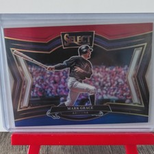 2025 Panini Select- Diamond Level Mark Grace #283 Red And Blue Prizm /99