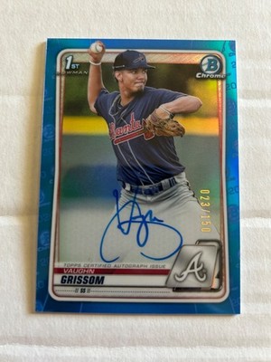 2020 Bowman Chrome Prospect Blue Refractor /150 Vaughn Grissom #CPA-VG Auto