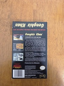 Genghis Khan (Nintendo Entertainment System, 1990) Nes Complete In Box Cib Nice 