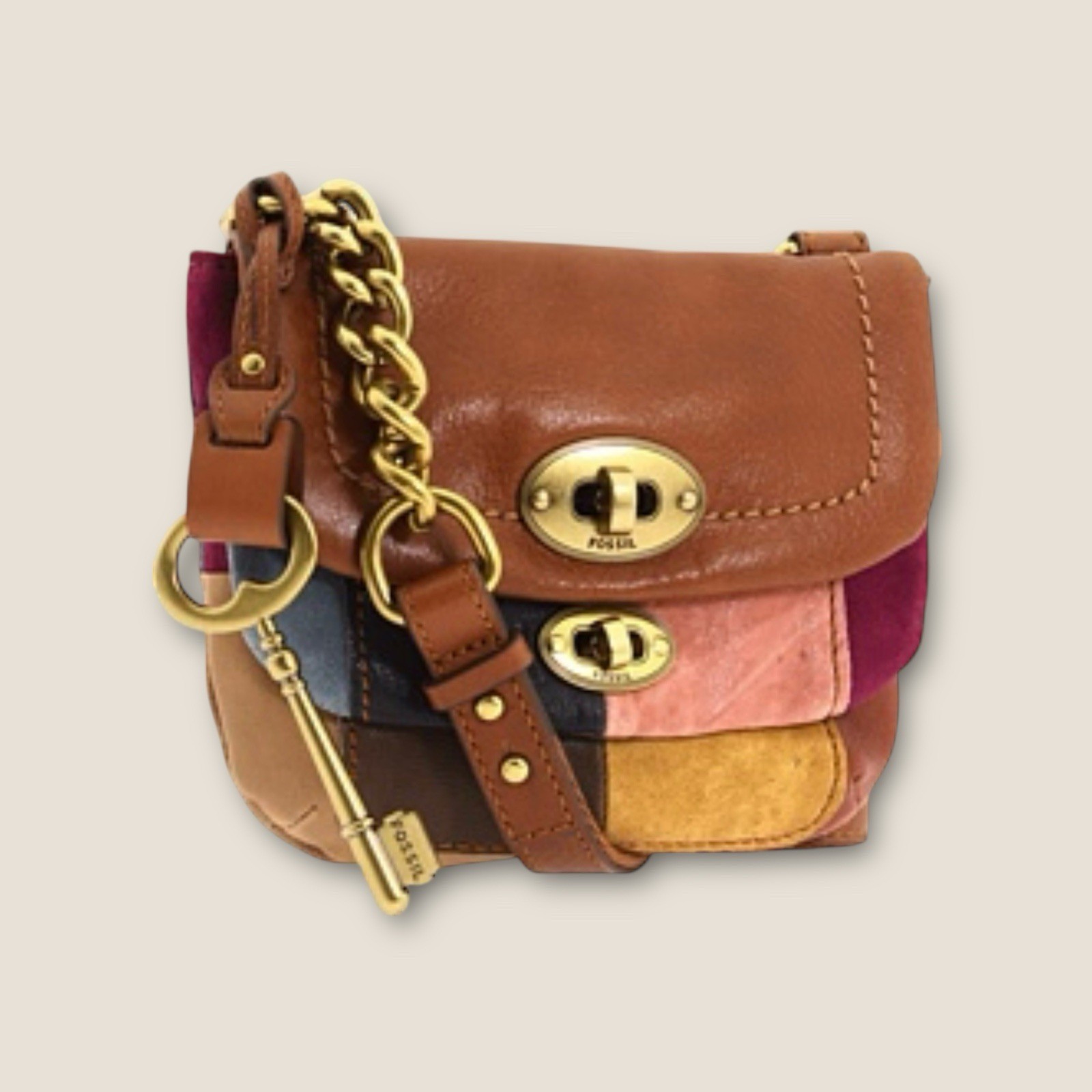 FOSSIL MASON Patchwork Bag Patchwork  Shoulder Ba… - image 3