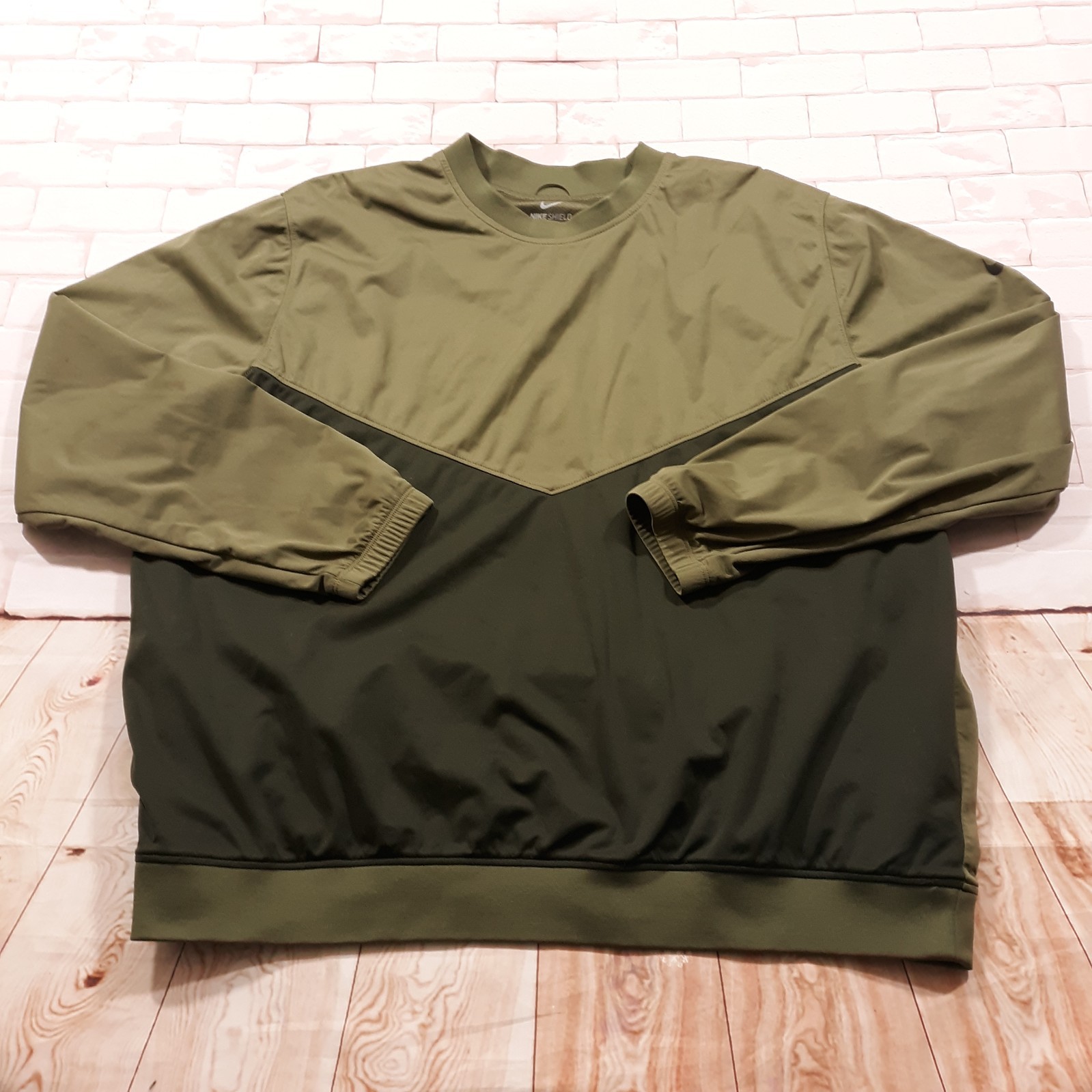 Nike Shield Windbreaker Jacket Pullover Mens XL G… - image 1