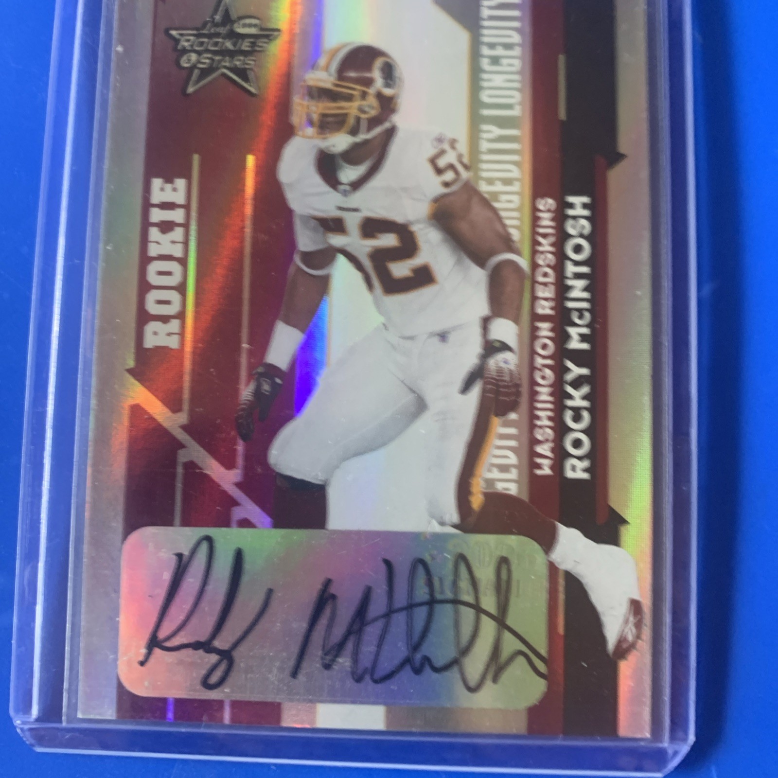 Rocky McIntosh Leaf Rookies & Stars Longevity Target #162 Autograph