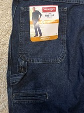Brand New Wranglers Five Star Men's Jeans - Dark Stonewash, Size 44 x 32