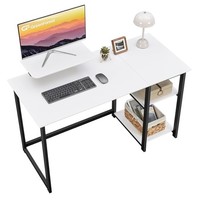 Schreibtisch Weiß 120Cm Mit Stauraum MonitorstäNder BüRotisch Home Office