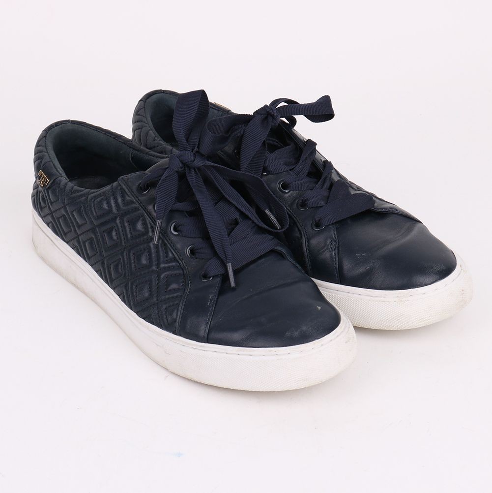 Tory Burch Navy Leather Men's Sneakers 10.5M 154770573 image 4