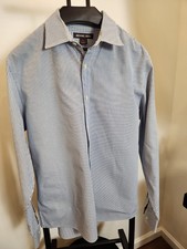 Charles Tyrwhitt Slim Fit Non Iron White With Blue Stripe 17 1/2 36"