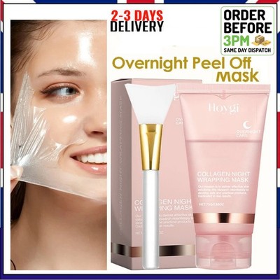 3X Kollagen Nacht Wickelmaske Overnight Wrapping Peel Off Natürliche Gesichtsmaske