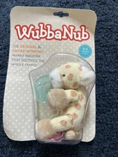 New WubbaNub Giraffe Pacifier Holder 6“ Plush Infant 0-6 Months
