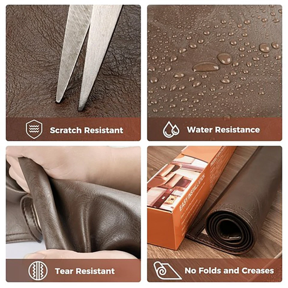 17x27英寸沙发套躺椅人造皮革头枕保护座椅套 — 第 3/4 张图片