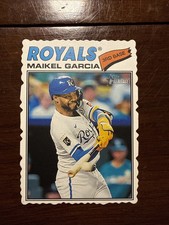 2026 Topps Heritage Maikel Garcia Deckle Edge Kansas City Royals Card #84