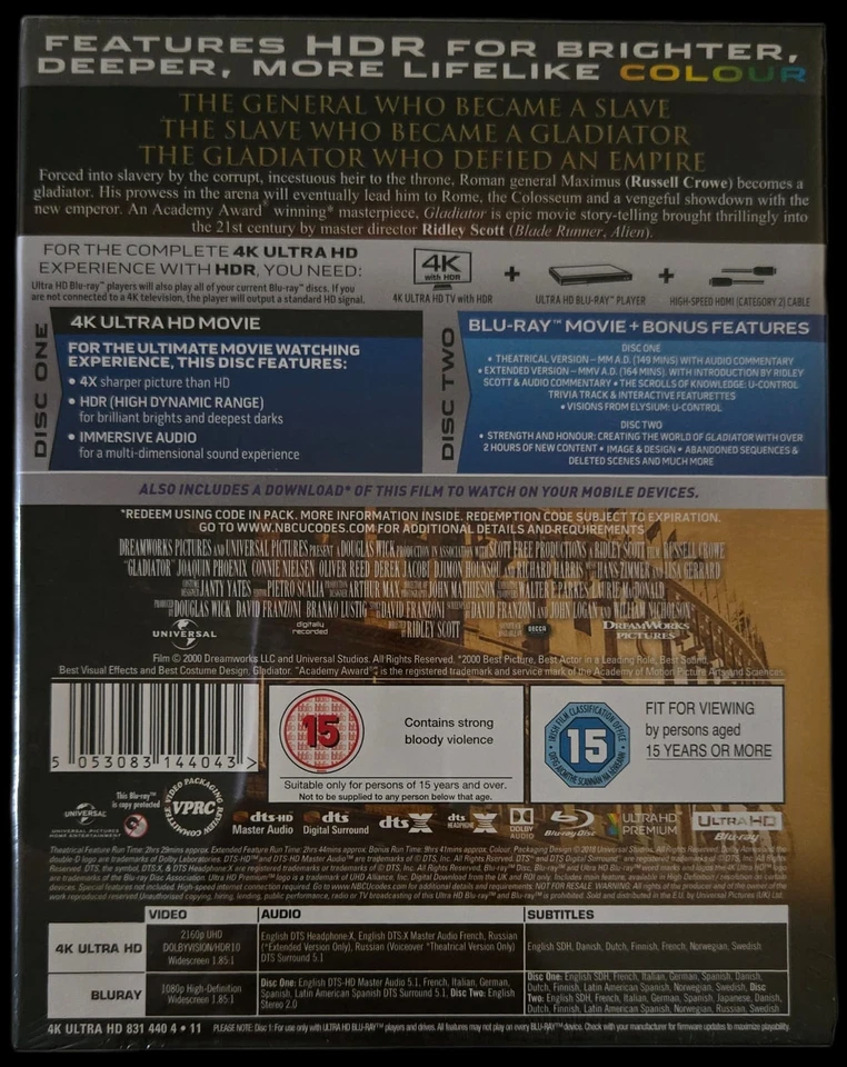 Gladiator 4K UHD Zavvi Limited Edition Steelbook - Image 2 of 4