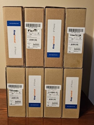 Lot of 8 Poly VVX 350 IP Business VoIP Phones RingCentral 2314-48830-001 w/ PSU