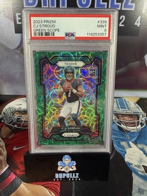 2023 Prizm CJ Stroud Green Scope Rookie /75 PSA 9 