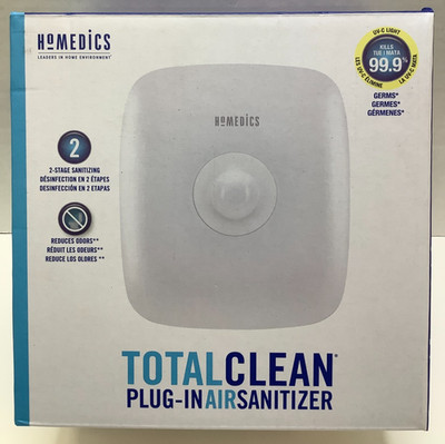 HoMedics TotalClean Plug-In Air Sanitizer Wall Outlet UVC Air Purifier