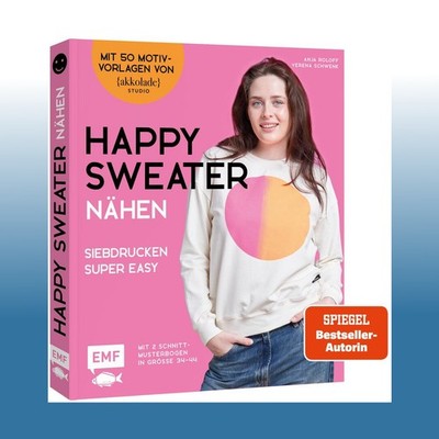 Happy Sweater nähen - Siebdrucken super easy! Mit 50 Motivvorlagen von @akko...