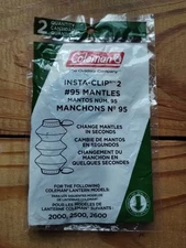 GENUINE  Coleman INSTA CLIP #95 LANTERN MANTLES 1-2 PACK FACTORY SEALED