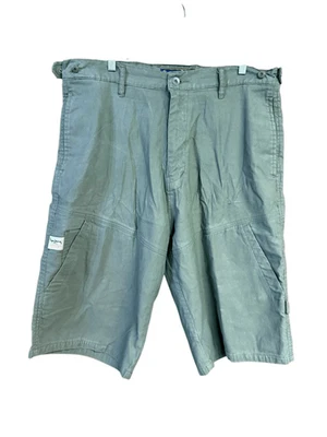vintage Y2K Pepe Jeans London utility carpenter Khaki Green shorts Sz 36/14 - Image 1 of 4