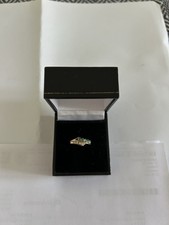 Vintage 1980s 9ct Emerald & Diamond Ring Size K