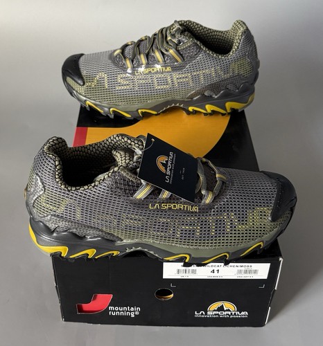 La Sportiva Wildcat Trail Shoes — New w/ Box — Men 8.5, Women 9.5 — Lichen/Moss