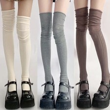 Women's Knee-length Socks Ladies Thigh-length SocksWarm Knitted Boot Socks Leg