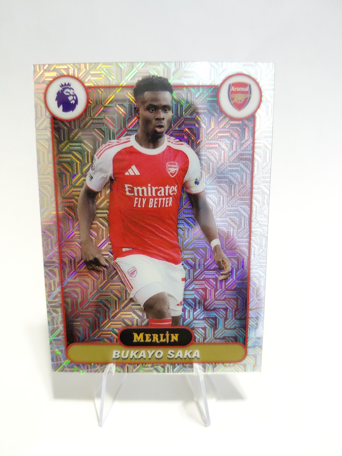 2026 Topps Merlin Premier League Bukayo Saka Mojo Refractor #11 Arsenal England