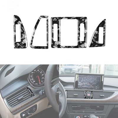 Forged Carbon Fiber Central Air Vent Outlet Cover For Audi A6 S6 C7 A7 S7 12-18