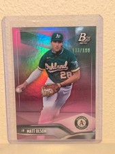 Matt Olson, pink, short print, numbered 133/199 is a clean card!