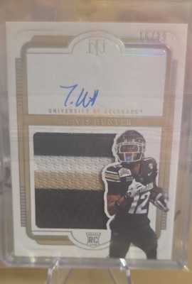 2025 Panini National Treasures  Silhouettes Signatures Travis Hunter Silver /39 