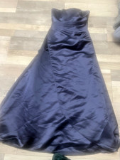 ladies VEROMIA VRB3901 satin sleeveless navy bridesmaid prom dress size 10