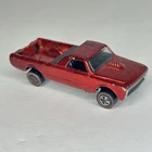 Rare 1968 Hot Wheels Redline FLEETSIDE Truck - Rally Red with Black int. Mattel