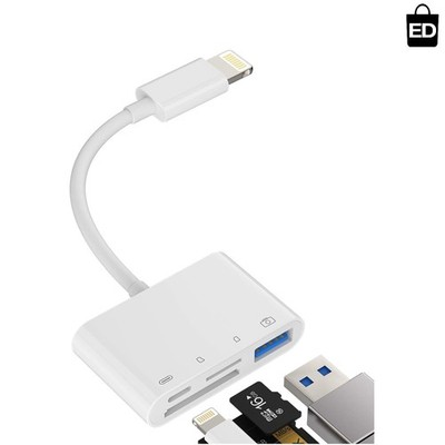 Memory Card Reader,  4In1 USB 3.0 and USB-C to SD Micro SD MS CF Card Reader Ada
